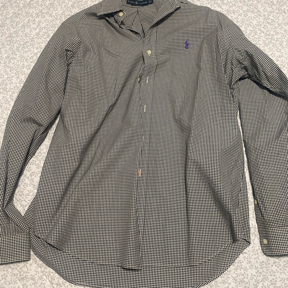 Ralph Lauren Black and White Gingham Shirt